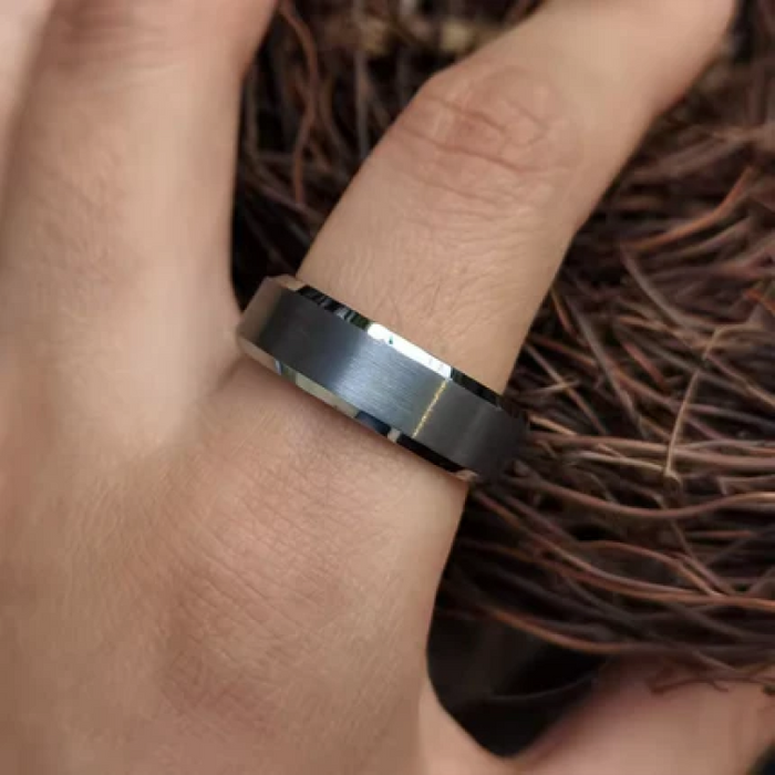 "The Silver Lining" Tungsten Carbide Ring