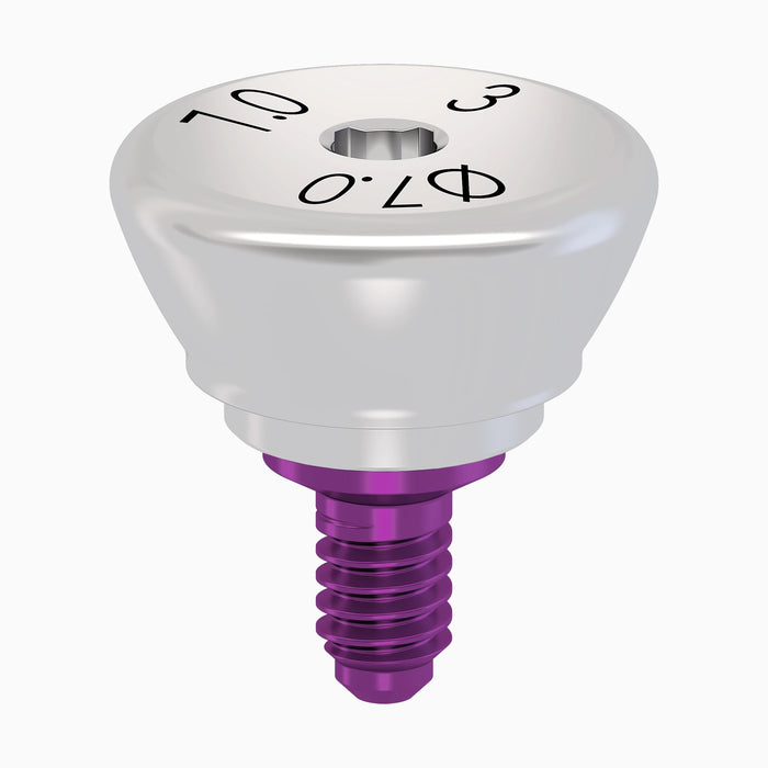 TiLobe® Healing Abutment, WD, Concave, Ø6.0 x C3.0 mm