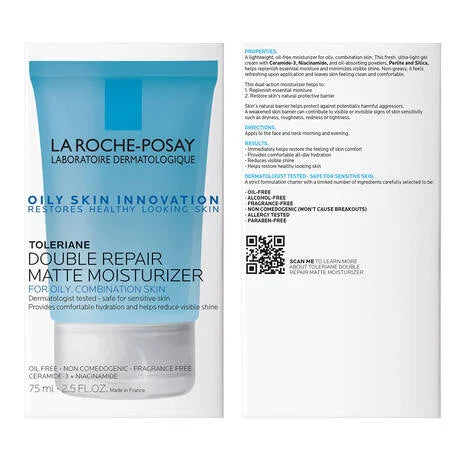 Toleriane Double Repair Matte Face Moisturizer for Oily Skin