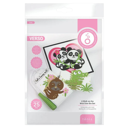Tonic - Die Set - A Walk On The Wild Side. Looking to bring a bunch of cute animals to life? Look no further than this essential additional to your crafting collection! Available at Embellish Away located in Bowmanville Ontario Canada.