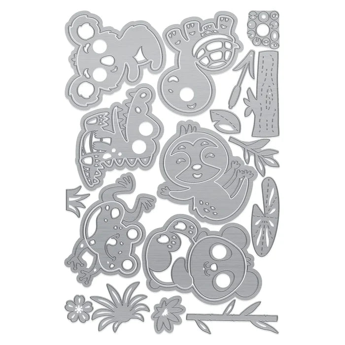 Tonic - Die Set - A Walk On The Wild Side. Looking to bring a bunch of cute animals to life? Look no further than this essential additional to your crafting collection! Available at Embellish Away located in Bowmanville Ontario Canada.