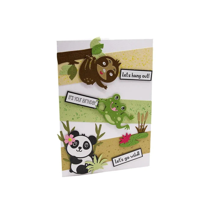 Tonic - Die Set - A Walk On The Wild Side. Looking to bring a bunch of cute animals to life? Look no further than this essential additional to your crafting collection! Available at Embellish Away located in Bowmanville Ontario Canada.