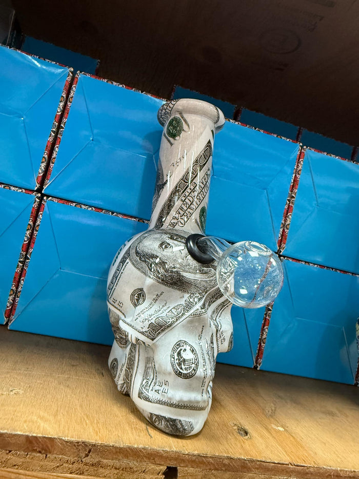 GRAY 100 BILL SKULL