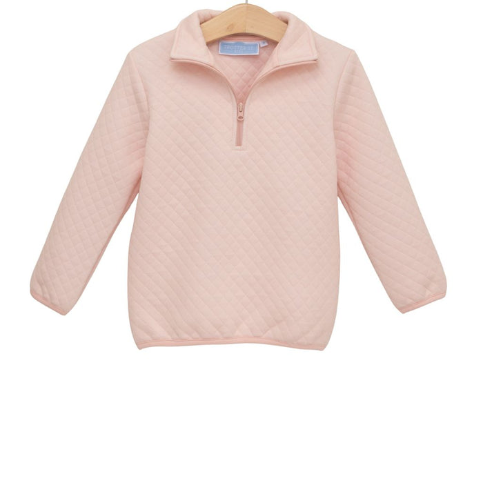 Trotter Street 1/4 Zip Quilted Pullover-Lt. Pink