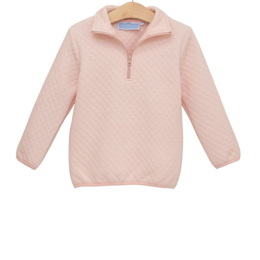 Trotter Street 1/4 Zip Quilted Pullover-Lt. Pink