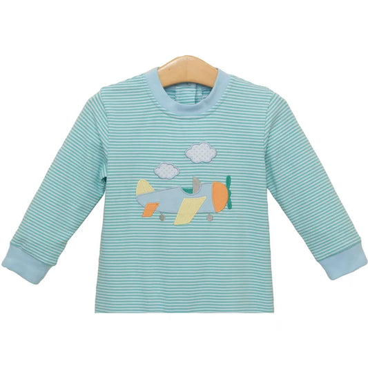 Trotter Street Airplane Emb. L/S Shirt