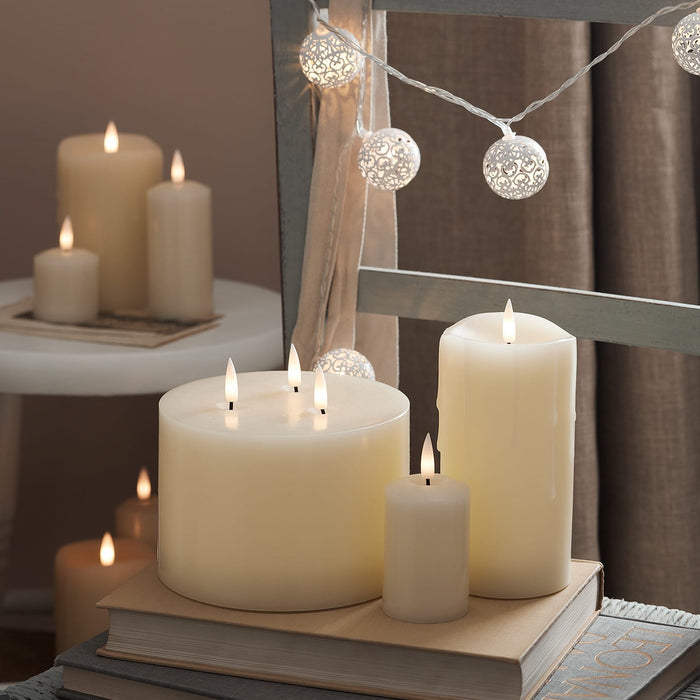 TruGlow® Ivory LED 3 Wick Candle
