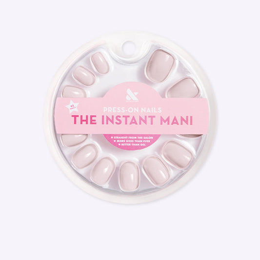 TT - Press-On | Extra Extra Short | Round extra extra short round nails in pastel lavender with grey undertones for easy at-home mani