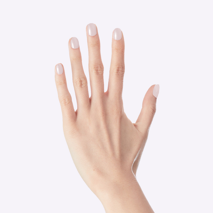TT - Press-On | Extra Extra Short | Round false nails in a soft almost-pastel lavender with grey undertones for easy at-home mani