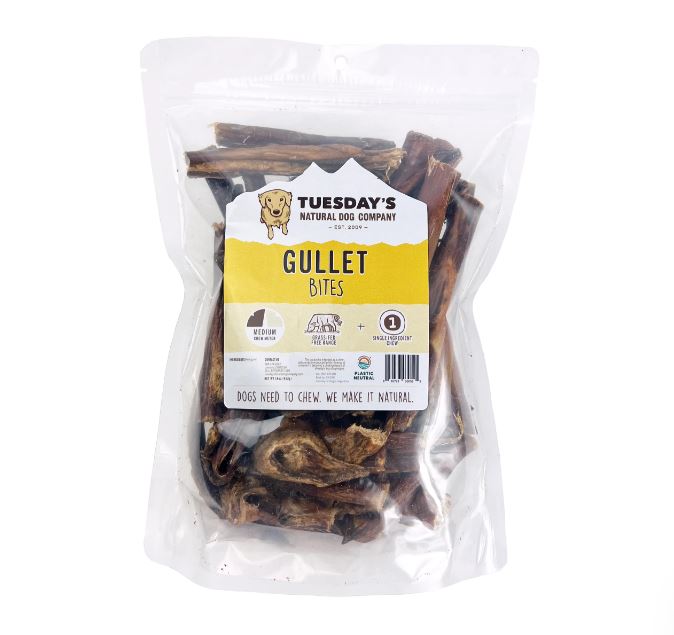 Tuesdays Natural Dog Company Assorted Gullet Bites Dog Treats