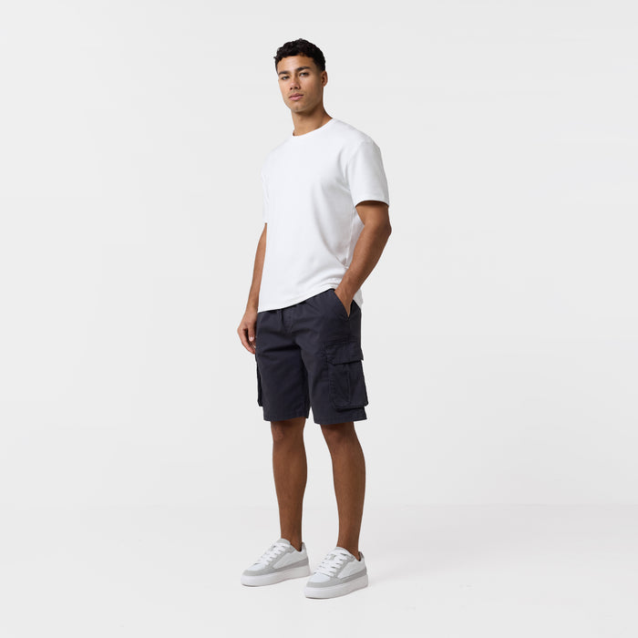 Twill Relaxed Cargo Short | Charcoal