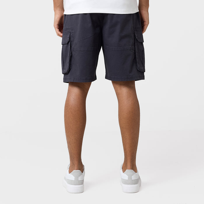 Twill Relaxed Cargo Short | Charcoal