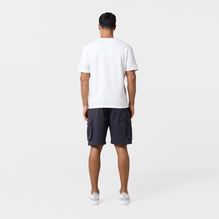 Twill Relaxed Cargo Short | Charcoal