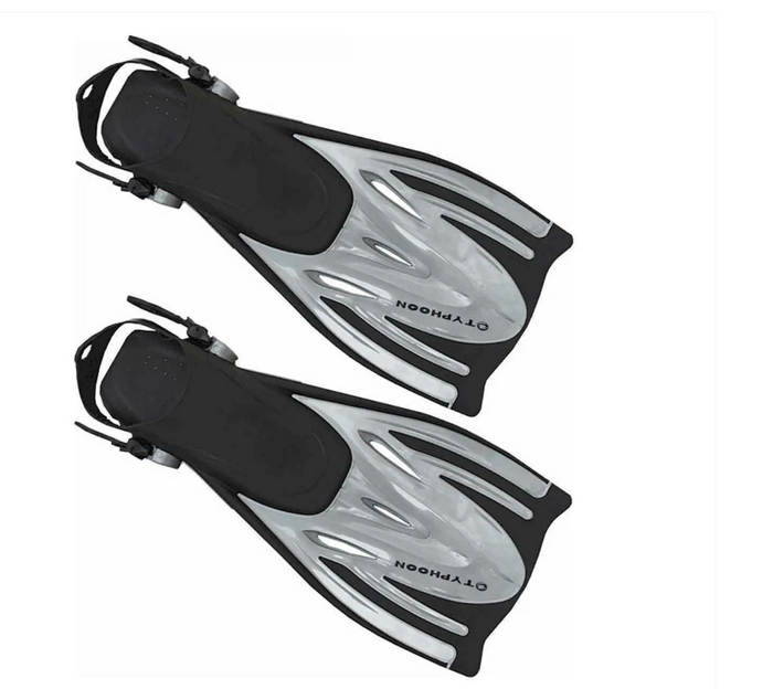 Typhoon Kids T-jet Adjustable Fins - SILVER
