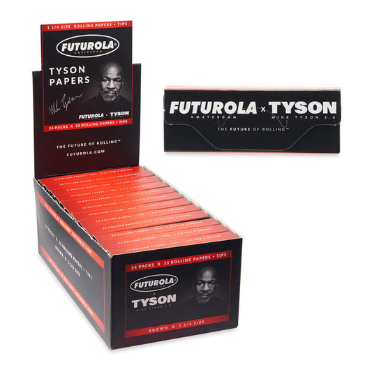 TYSON X FUTUROLA ROLLING PAPERS + TIPS 1 1/4 SIZE