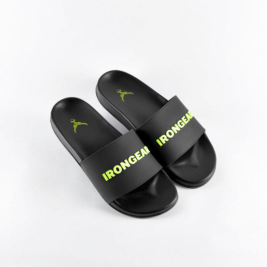 Unisex Signature Slides Black/Neon - IRONGEAR Fitness