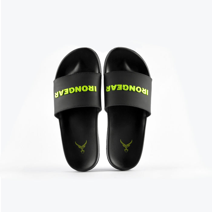 Unisex Signature Slides Black/Neon - IRONGEAR Fitness