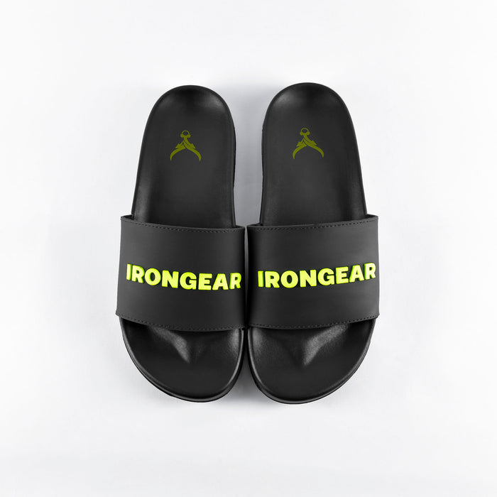 Unisex Signature Slides Black/Neon - IRONGEAR Fitness