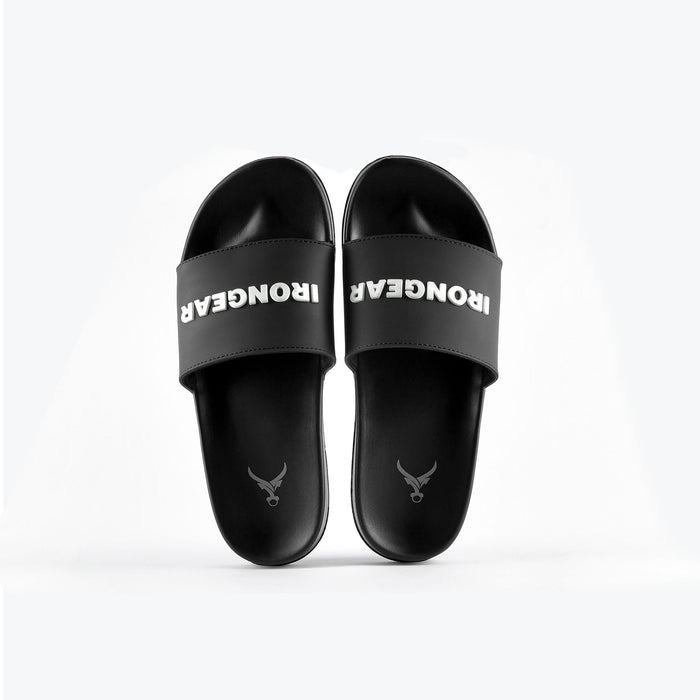 Unisex Signature Slides Black/White - IRONGEAR Fitness