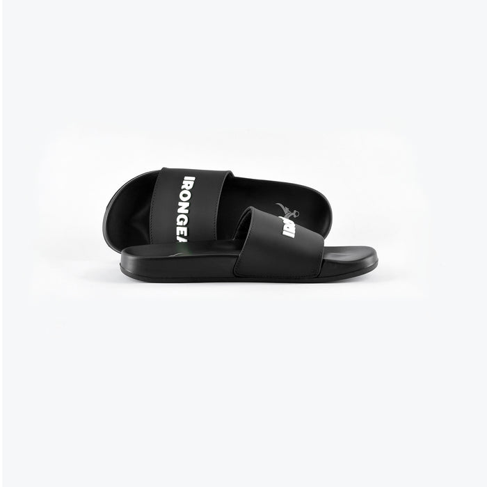 Unisex Signature Slides Black/White - IRONGEAR Fitness