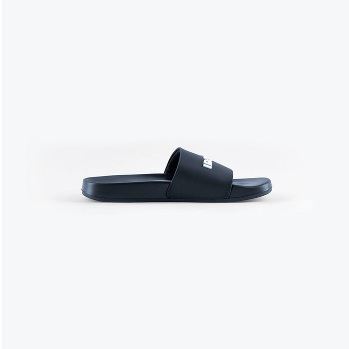 Unisex Signature Slides Navy/White - IRONGEAR Fitness