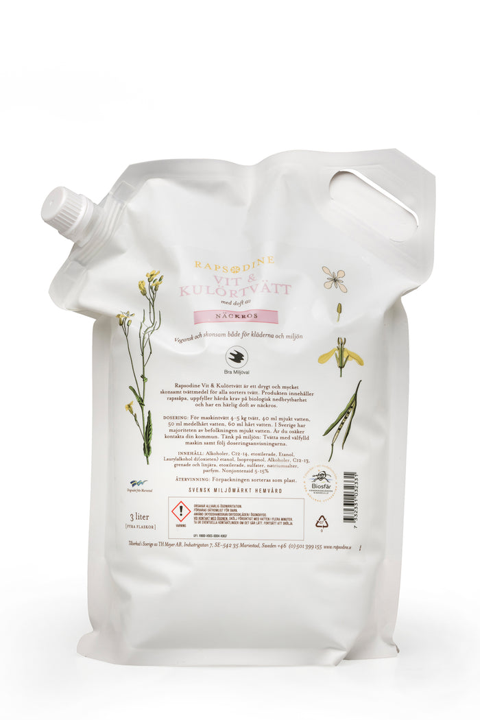 Vit & Kulörtvätt refill, 3 liter (3-pack)