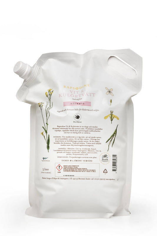 Vit & Kulörtvätt refill, 3 liter (3-pack)