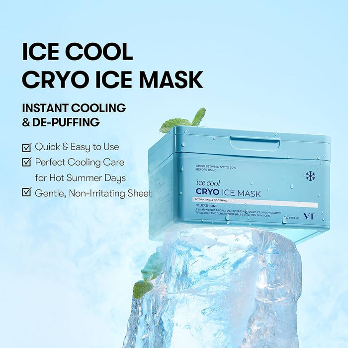 VT Cosmetics Cryo Ice Mask (30 Sheets) قناع الثلج من في تي كوزمتكس - Princess Cosmetics Qatar