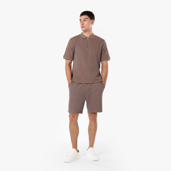 Waffle Knit Short | Warm Brown