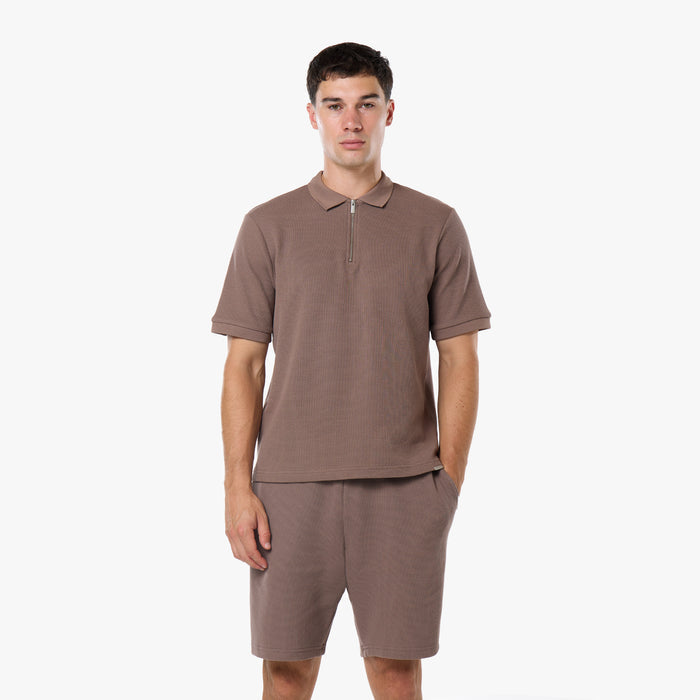 Waffle Knit Short | Warm Brown