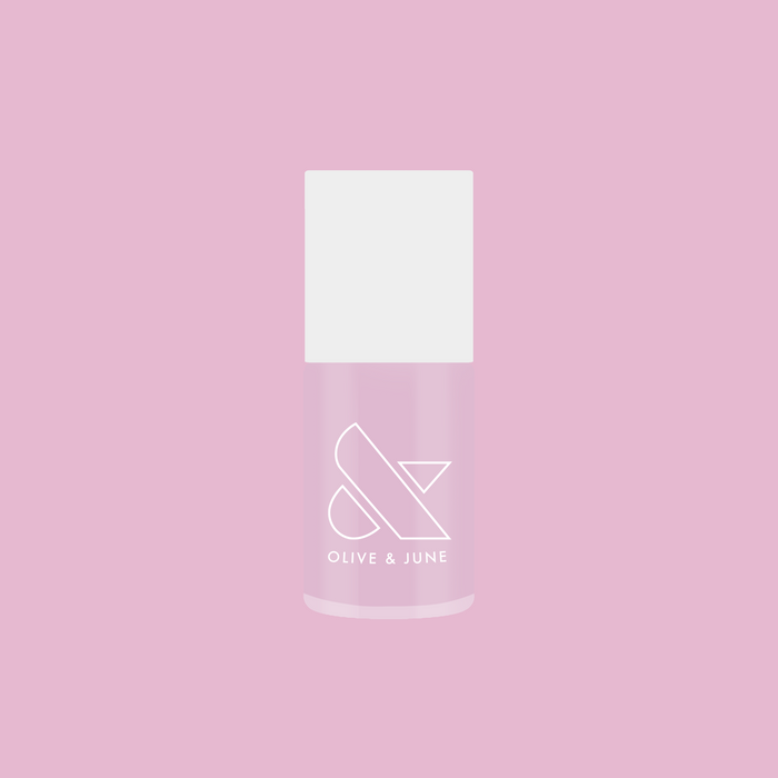 wait does it come in pink? shows baby pink gel polish bottle for smooth, quick-dry at home mani sessions