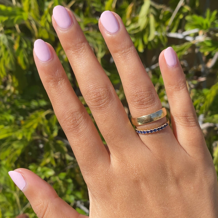 wait does it come in pink? showing smooth baby pink gel polish manicure with a glossy, long-lasting finish on natural nails