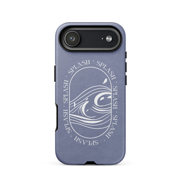 Phone case with 'Splash' design on a white background