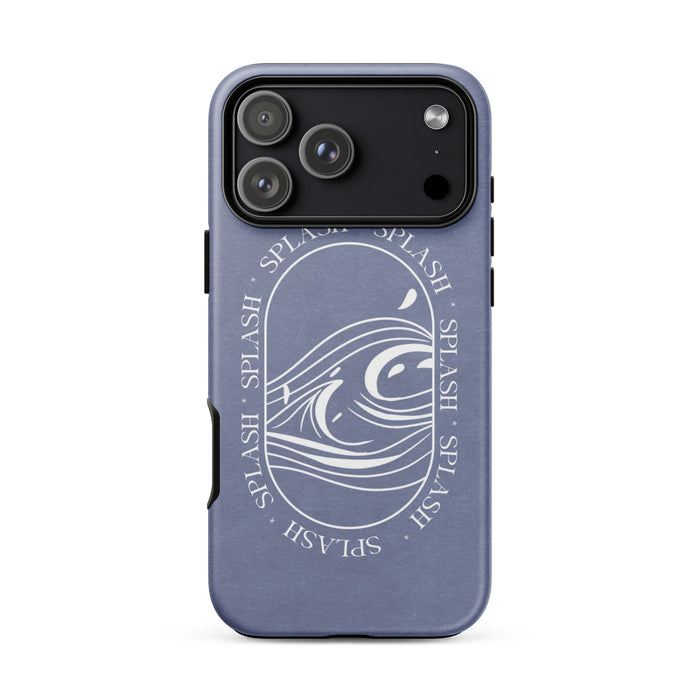 Phone case with 'Splash' design on a white background