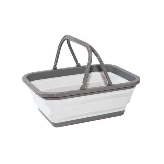 White/Grey - Collapsible Shopping Basket
