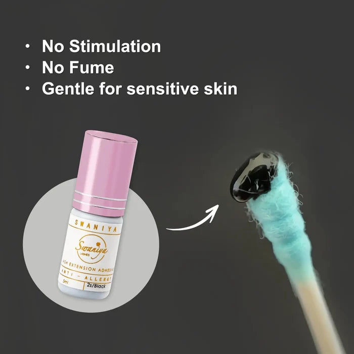Zero-Fume Lash Glue for Sensitive & Allergy-Prone Clients | No Irritation, No Smoke| Swaniya Lashes