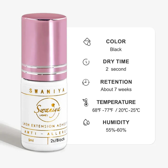 Zero-Fume Lash Glue for Sensitive & Allergy-Prone Clients | No Irritation, No Smoke| Swaniya Lashes