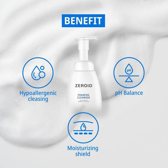 Zeroid Foaming Cleanser 240ml منظف رغوي من زيرويد - Princess Cosmetics Qatar