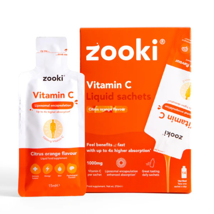 Zooki Liposomal Vitamin C 1000mg Orange 14 x 15ml