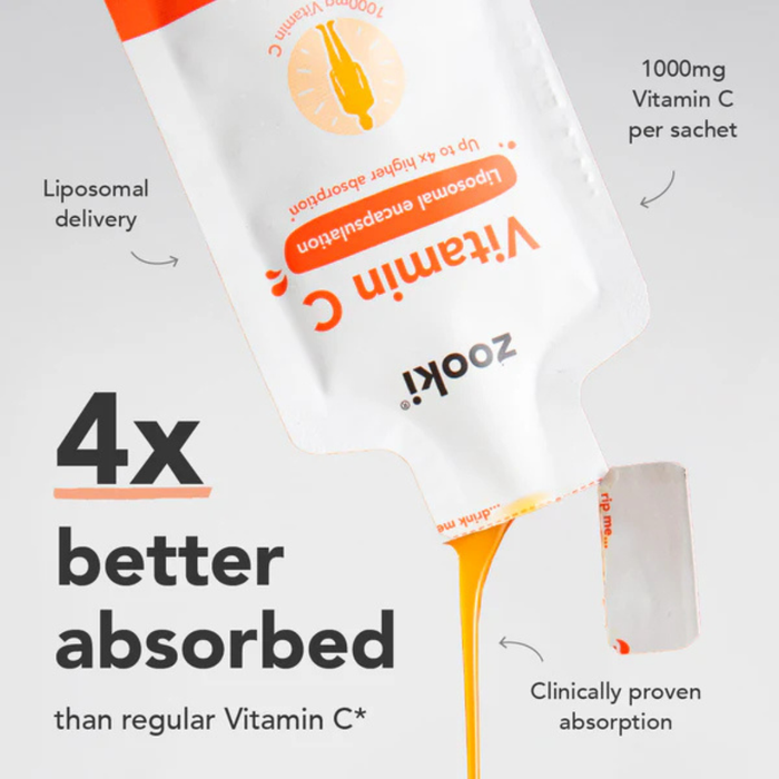 Zooki Liposomal Vitamin C 1000mg Orange 14 x 15ml